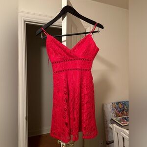 Francesca’s red mini dresss